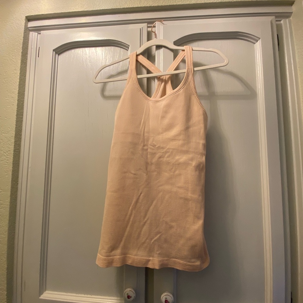 lululemon athletica Tan Ribbed Tank Top